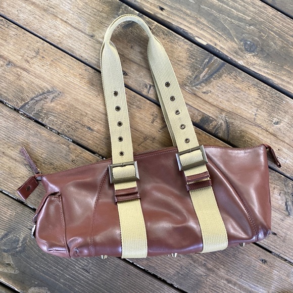 Vintage Un Apres-Midi De Chien Brown Leather Satchel